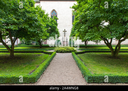 Eredità di Mondo Corlvey Castello, ex badia benedettina, vicino a Höxter, Foto Stock