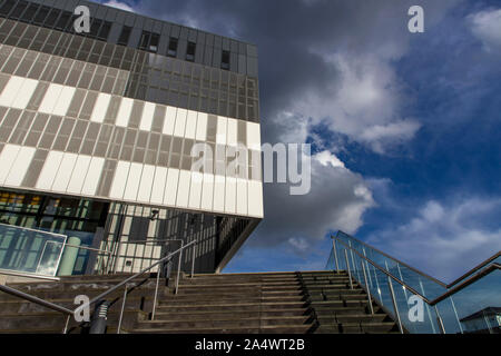 Kleve, Basso Reno, NRW, Rhine-Waal università di scienze applicate, Kleve campus, sul fiume Spoy, Spoycanal, auditorium center, Foto Stock