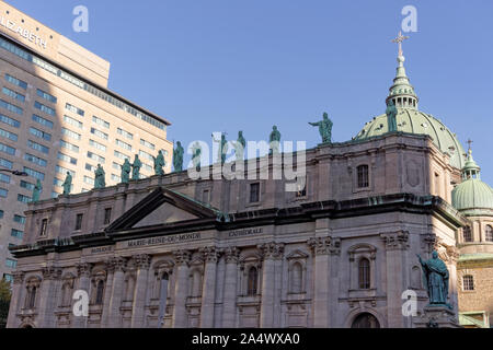 Basilica di Maria Regina del mondo cattedrale nel centro cittadino di Montreal, Quebec, Canada Foto Stock