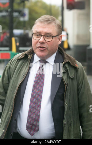 Londra, Regno Unito. Xvi oct, 2019. Mark Francois Pro Brexit, Partito Conservatore MP e vice presidente del gruppo di ricerca europeo per Westminster. Credito: amer ghazzal/Alamy Live News Foto Stock