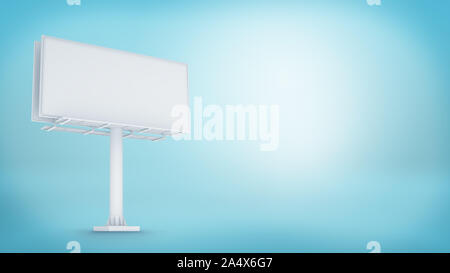 Rendering del bianco billboard in bianco su sfondo blu Foto Stock