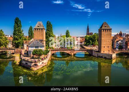 Ponte medievale Ponts Couverts, Barrage Vauban, Strasburgo, Alsazia, Francia, Europa.