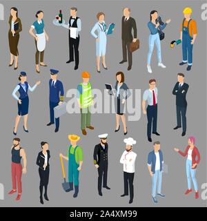 Vettore isometrica persone Illustrazione Vettoriale