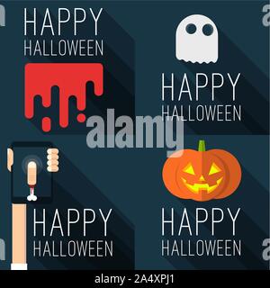 Festa di Halloween template vettoriale. Illustrazione Vettoriale