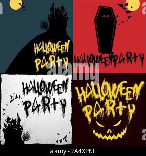 Festa di Halloween template vettoriale. Illustrazione Vettoriale