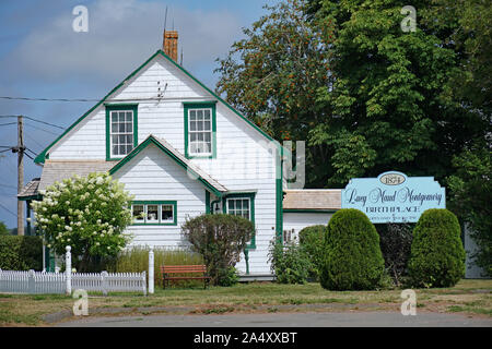 PRINCE Edward Island, Canada - Agosto 2019: i modesti natali di Lucy Maud Montgomery, autore di Anne di Green Gables, è conservato e aperto a v Foto Stock