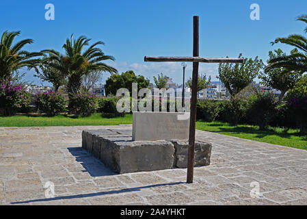 La tomba dello scrittore cretese Nikos Kazantzakis. Foto Stock