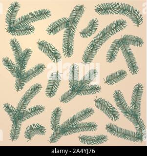 Albero di natale ramo Illustrazione Vettoriale