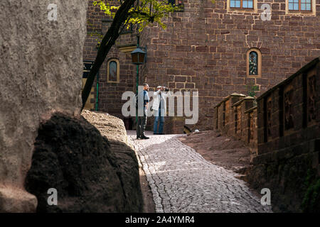 Il castello interiore sul Wartburg a Eisenach Foto Stock