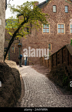 Il castello interiore sul Wartburg a Eisenach Foto Stock