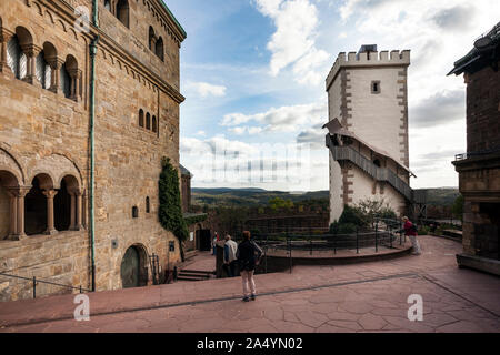 Il castello Wartburg a Eisenach Foto Stock