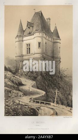 Architettura e pittoresco monumenti ou des XVeme. Et XVIeme. Siecles: Chateaux de France des XV et XVI siecles: Pl. 77, Le Mesnil (Corr&#xe8;ze), 1860. Foto Stock