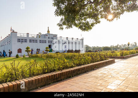 Santo Maya Dev tempio di Lumbini. Il luogo di nascita del Signore Gautama Buddha Foto Stock