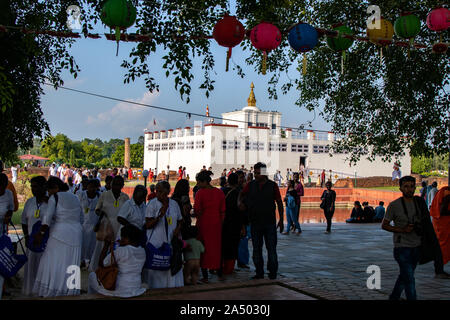 Santo Maya Dev tempio di Lumbini. Il luogo di nascita del Signore Gautama Buddha Foto Stock