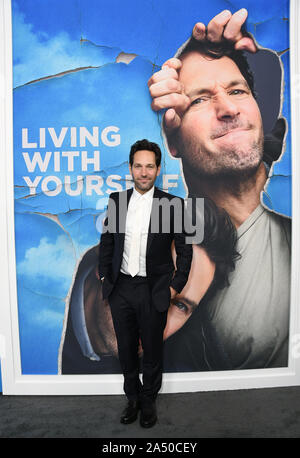 Los Angeles, California, USA. Xvi oct, 2019. Los Angeles, California, USA. Xvi oct, 2019. Paul Rudd. Netflix è "vivere con te' Stagione 1 Los Angeles Premiere detenute al Arclight Hollywood. Photo credit: Birdie Thompson/AdMedia /MediaPunch Credito: MediaPunch Inc/Alamy Live News Foto Stock