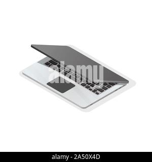 Vettore laptop isometrica isolato su uno sfondo bianco. Dettagliata icona isometrica Illustrazione Vettoriale