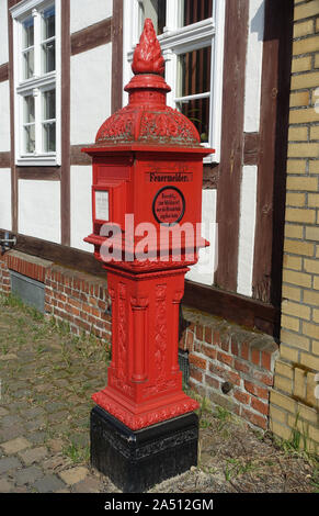 Il vecchio allarme incendio a Berlino Foto Stock