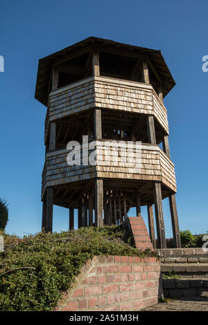 Piattaforma di Osservazione, campo di battaglia di Crecy, crecy en ponthieu, valle della Somme, Piccardia, Francia Foto Stock