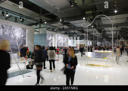 16 ottobre 2019, Assia, Frankfurt/Main: Panoramica della Fiera del Libro di Francoforte. Foto: Susannah V. Vergau/dpa Foto Stock