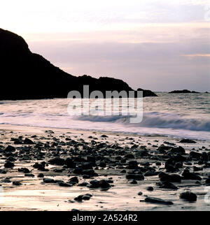 Spiaggia in Normandia, Calvados, Francia Foto Stock