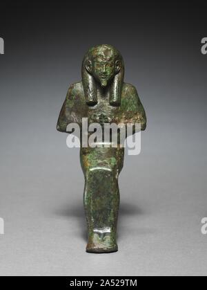 Statuetta di assiso Dio, probabilmente Osiride-lah, 664-525 A.C.