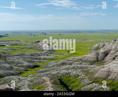 La natura selvaggia del Parco nazionale Badlands nel Dakota del Sud, Stati Uniti d'America. Foto Stock