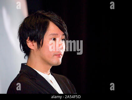 Michihito Fujii, 15 Ottobre 2019 : regista giapponese Michihito Fujii partecipa a una conferenza stampa per il suo film "Il giornalista" ad un teatro a Seul, in Corea del Sud. Credito: Lee Jae-Won/AFLO/Alamy Live News Foto Stock