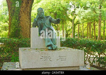 Statua di Natsume Souseki Foto Stock