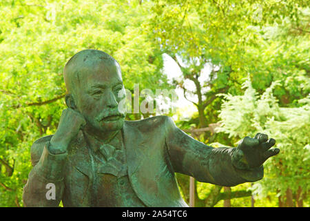 Statua di Natsume Souseki Foto Stock