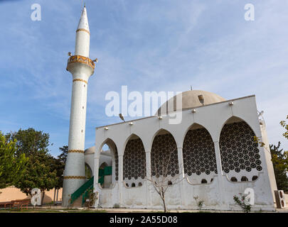 Moschee, Minarett, Dipkarpaz, Rizokarpaso, Tuerkische Republik Nordzypern Foto Stock