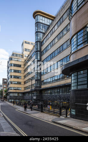 Londra, IBEX House. 42-47 Minories 1935-37 von Fuller, Hall & Foulsham. Art Deco Edificio per uffici Foto Stock