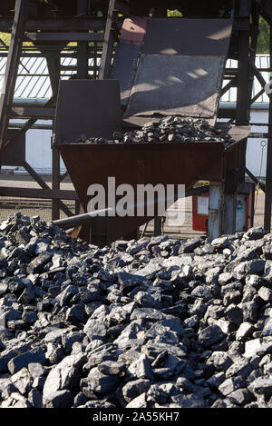 Il Coal Yard al North Yorkshire Moors Railway Yard a Grosmont North Yorkshire Inghilterra Regno Unito Regno Unito Foto Stock