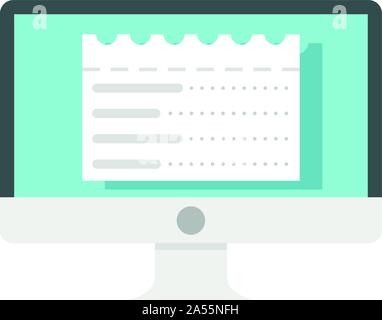 Web ricevuta di denaro icona. Illustrazione piana di web denaro ricevuta icona vettore per il web design Illustrazione Vettoriale