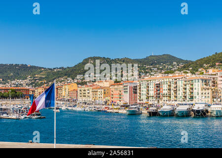 Una vista in Nizza Cote d Azur in Francia Foto Stock