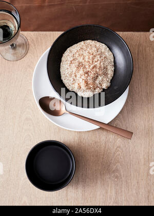 Koshihikari budino di riso e caffè Foto Stock