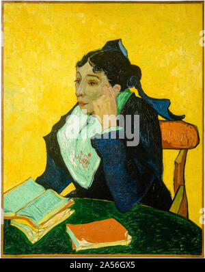 Vincent van Gogh, L'Arlésienne, Madame Ginoux Joseph-Michel, (Marie Julien, 1848-1911), ritratto dipinto, 1888-1889 Foto Stock