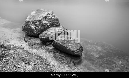 Tre massi a lago Malone parco statale, KY. Foto Stock