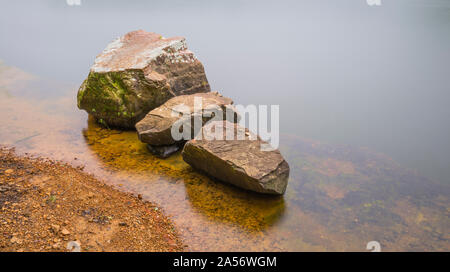 Tre massi a lago Malone parco statale, KY. Foto Stock