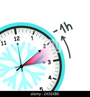 Interruttore a tempo d'inverno concetto legale illustrazione vettoriale EPS10 Illustrazione Vettoriale