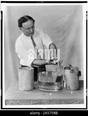 In questa sequenza di fotografie Harry Houdini ha dimostrato come spirito mani che apparve a sedute spiritiche erano state effettuate da meno esseri etereo. In 'un mago tra gli spiriti' Houdini descritto la frode mediumistic noto come 'finger-stampa di un spirito." uno stampo di una persona morta la mano dovrebbe essere preparato con cura e, durante una seance con il creduto parenti, impronte del defunto apparirà su una tromba lampblacked. Foto Stock