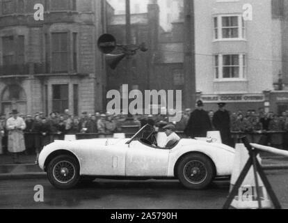 Jaguar XK120, Ian Appleyard. 1953 R.A.C. Rally. Foto Stock