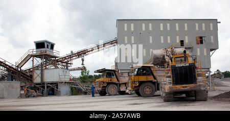 Vulcan Materiali Azienda cava di calcare Tuscumbia, Alabama Foto Stock
