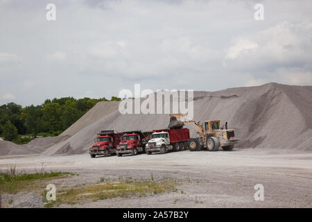Vulcan Materiali Azienda cava di calcare Tuscumbia, Alabama Foto Stock