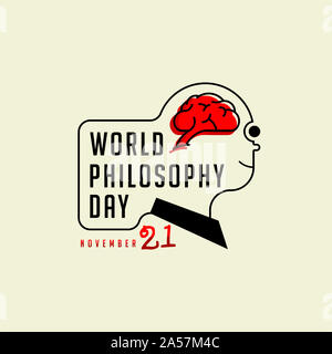 Tipografia per World Philosophy Day il 21 novembre Foto Stock