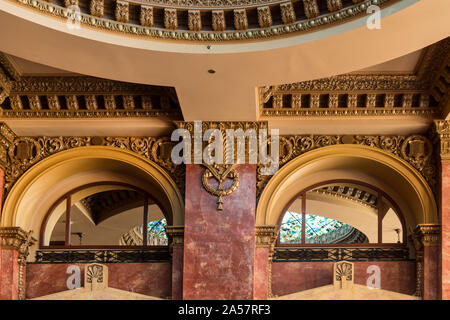 A parete e a soffitto nei dettagli la cupola bar del Hotel Camino Real in El Paso, Texas Foto Stock