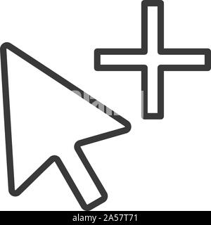 Cursore del mouse icona con un simbolo di copia in vettore Illustrazione Vettoriale