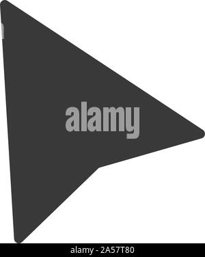 Il puntatore del mouse sull'icona a freccia vettore semplice Illustrazione Vettoriale