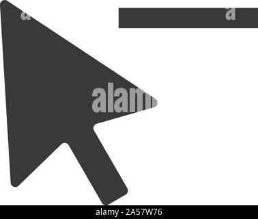 Il mouse del computer simbolo del cursore con un meno o sottrarre icona nel vettore Illustrazione Vettoriale