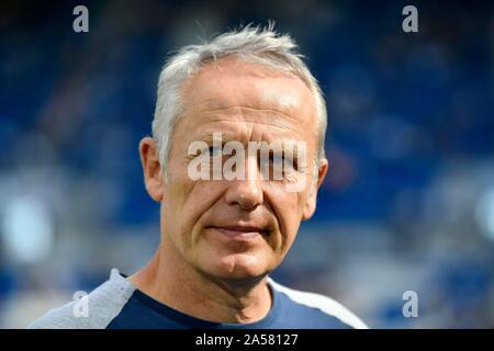 Coach Christian Streich SC Freiburg, ritratto, Pre-Zero Arena, Sinsheim, Baden-Württemberg, Germania Foto Stock