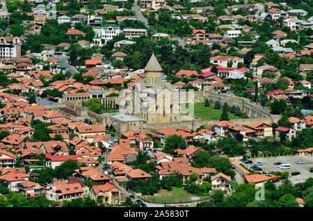 Cattedrale di Svetitskhoveli (Cattedrale del pilastro vivente) completato tra IV e XI secolo. Un sito Patrimonio Mondiale dell'UNESCO. Mtskheta, hi Foto Stock